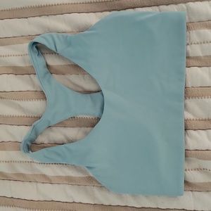 Light teal sports bra